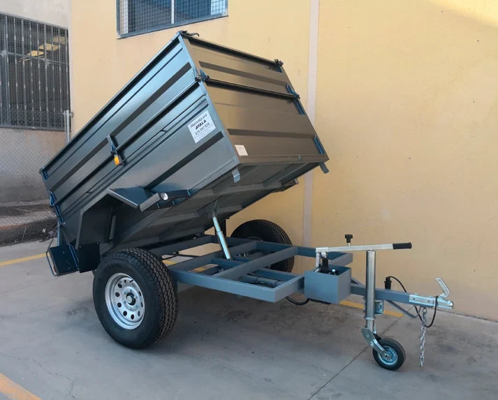 Remolque 4×4 Basculante Hidráulico Manual Nuevo – 200 × 130 × 60 + 35 cm – MMA 750 kg