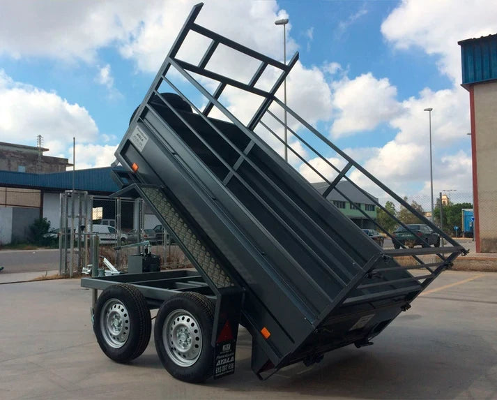 Remolque Basculante Hidráulico Nuevo de Doble Eje – 200 × 130 × 50 cm